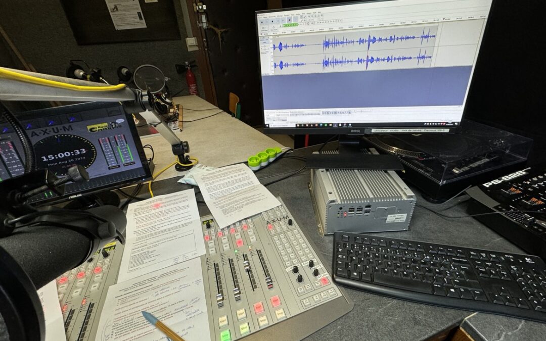 studio de radio pour enregistrement émission sur vieillissement